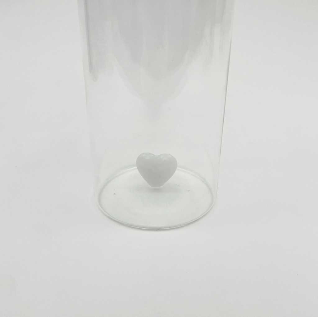 Carafe à Eau - Coeur Blanc