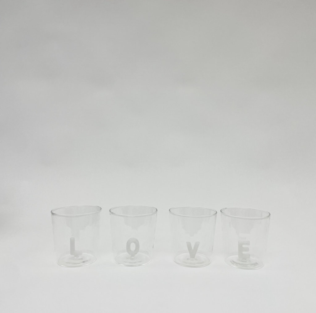 Verre à Eau - Love (Set de 4 pcs)