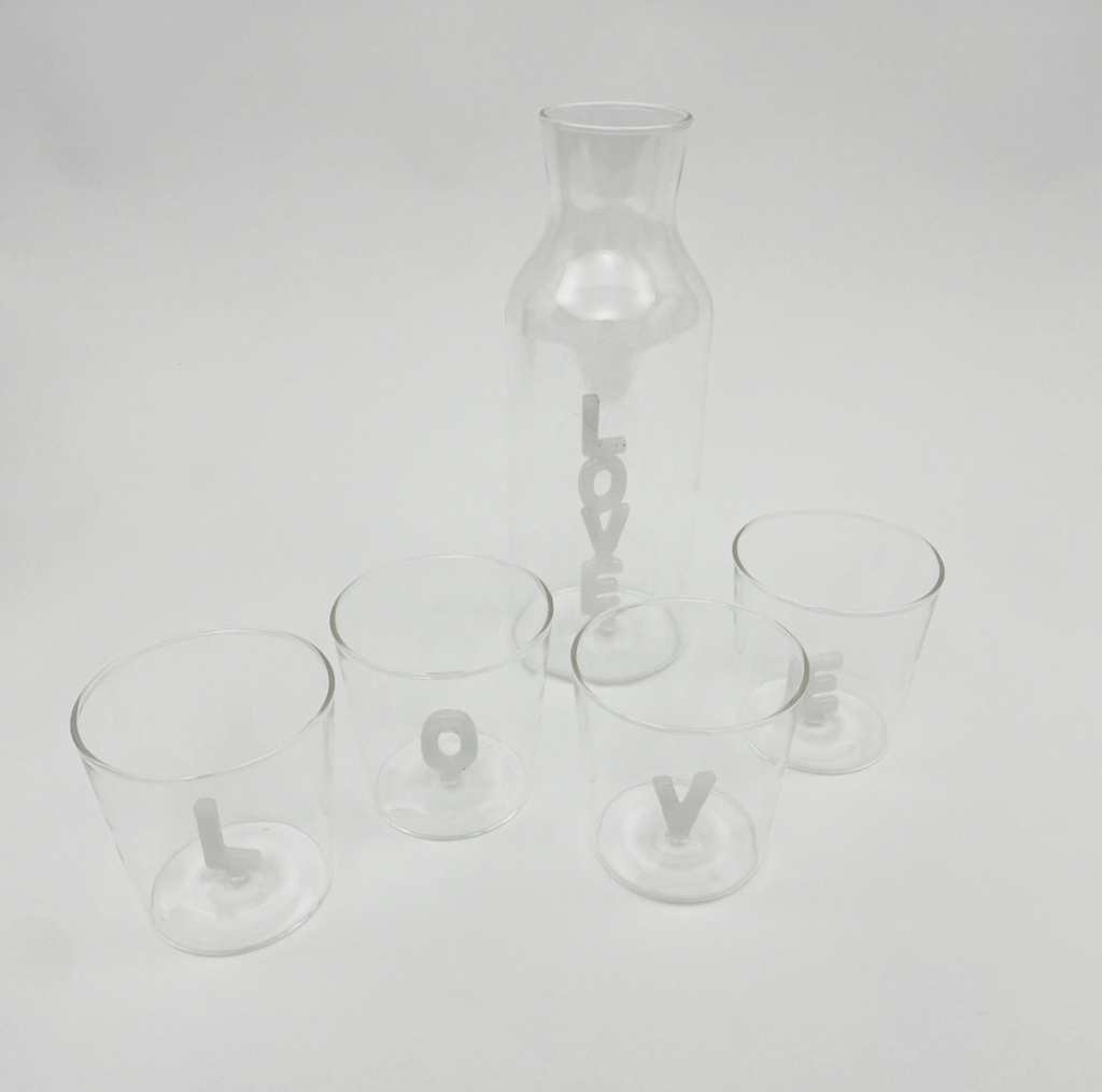 Verre à Eau - Love (Set de 4 pcs)