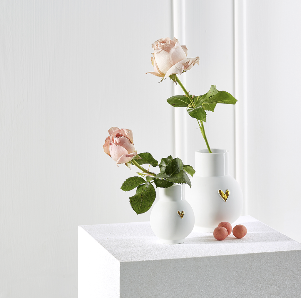 Vase Rond - Coeur Doré