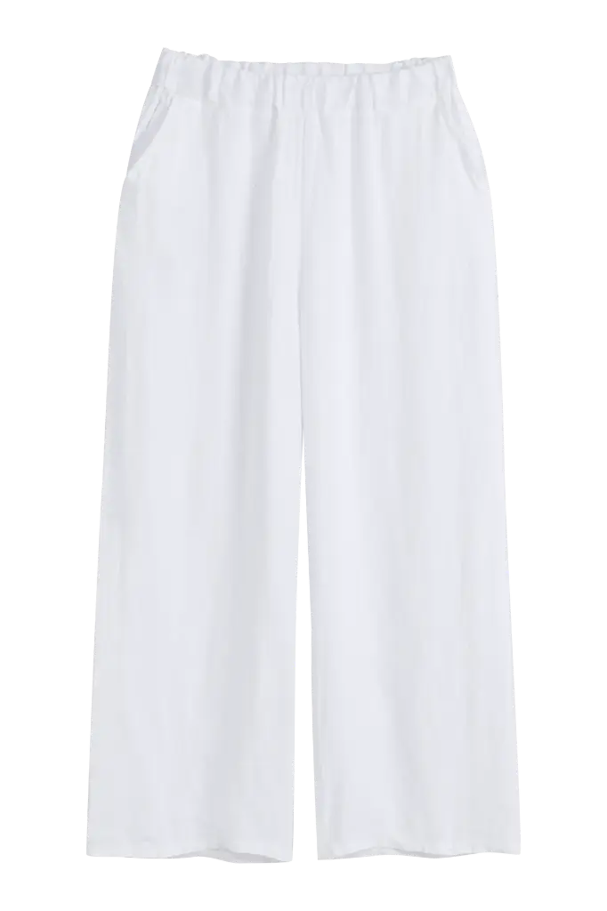 BYPIAS - Pantalon en Lin Blanc - Paloma