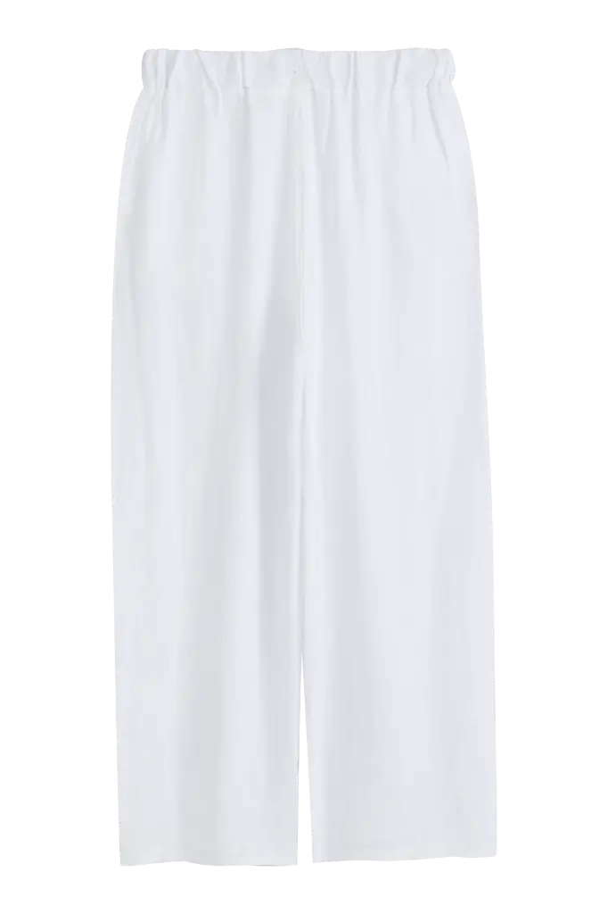 BYPIAS - Pantalon en Lin Blanc - Paloma