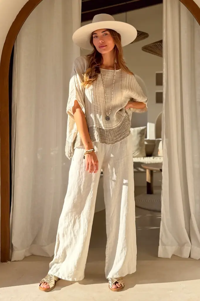 BYPIAS - Blouse Costa Mesh (sand)