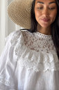 BYPIAS - Blouse Boho Lace (blanc)