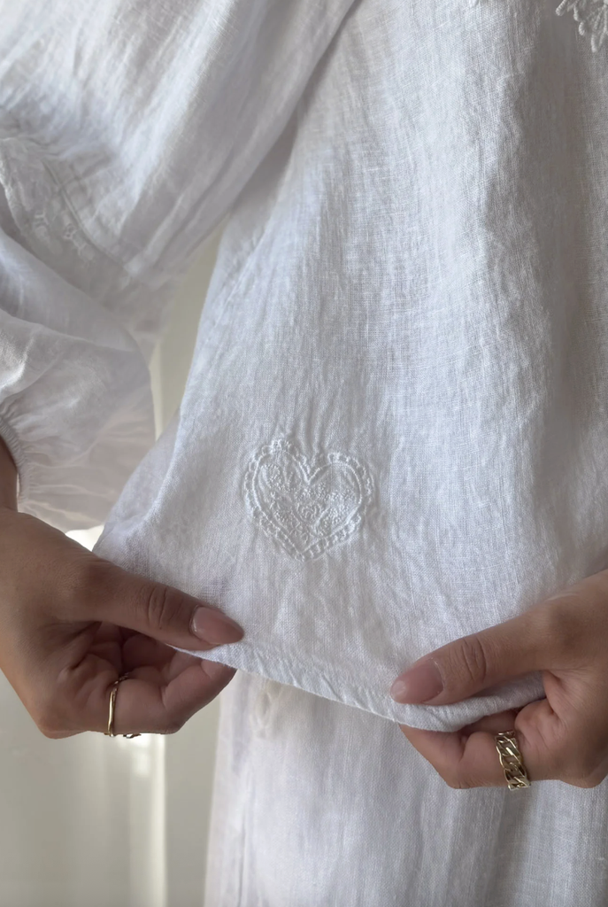 BYPIAS - Blouse Boho Lace (blanc)