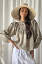 BYPIAS - Blouse Boho Lace (savane)