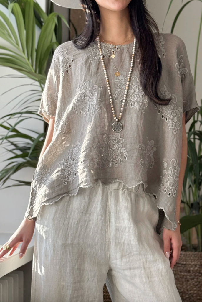 BYPIAS - Blouse Delphie (taupe)