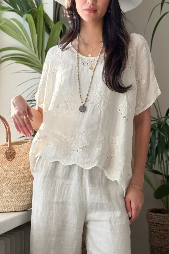 BYPIAS - Blouse Delphie (vanille)