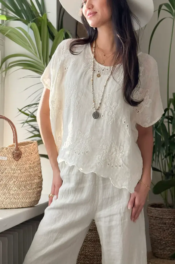 BYPIAS - Blouse Delphie (vanille)