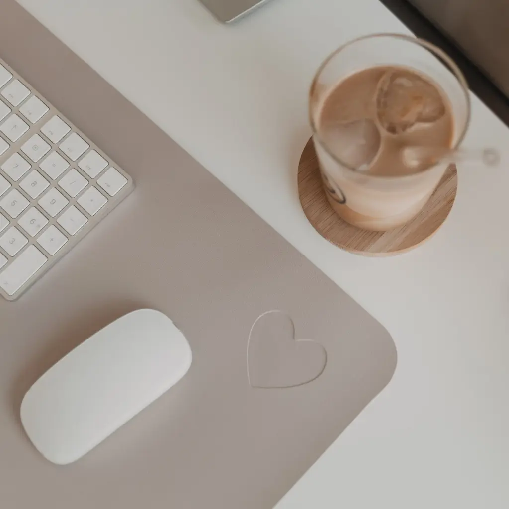 Sous-Main - Coeur (beige)