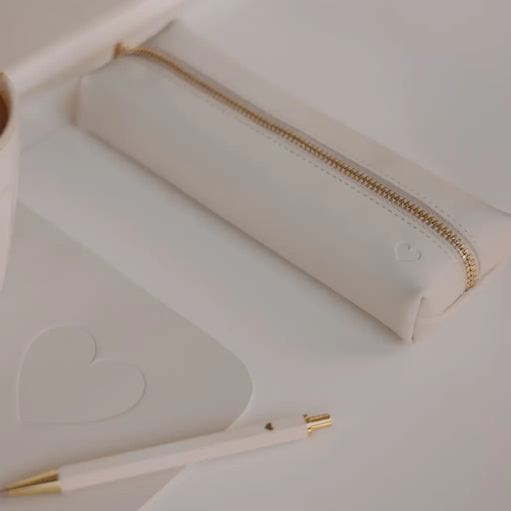 Trousse à Crayon - Coeur (crème)