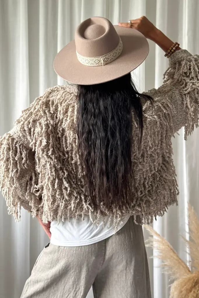 BYPIAS - Cardigan Coachella (beige)