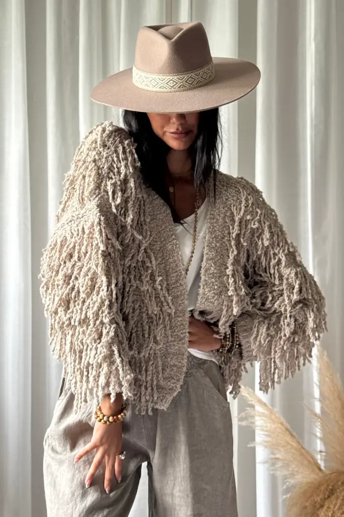 BYPIAS - Cardigan Coachella (beige)