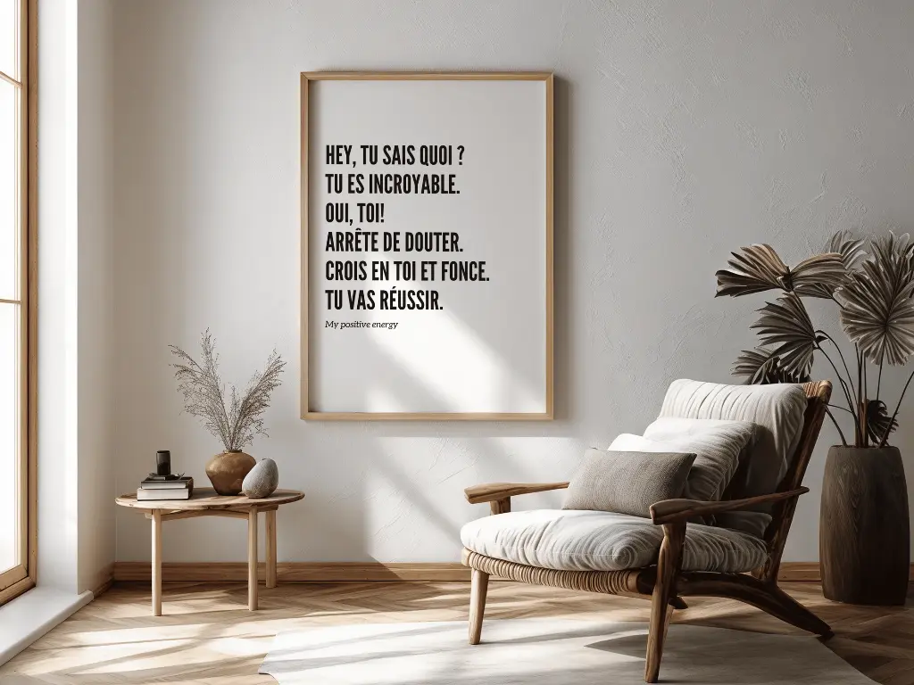 Affiche Mantra A5 "Hey, tu sais quoi ? Tu es ..."