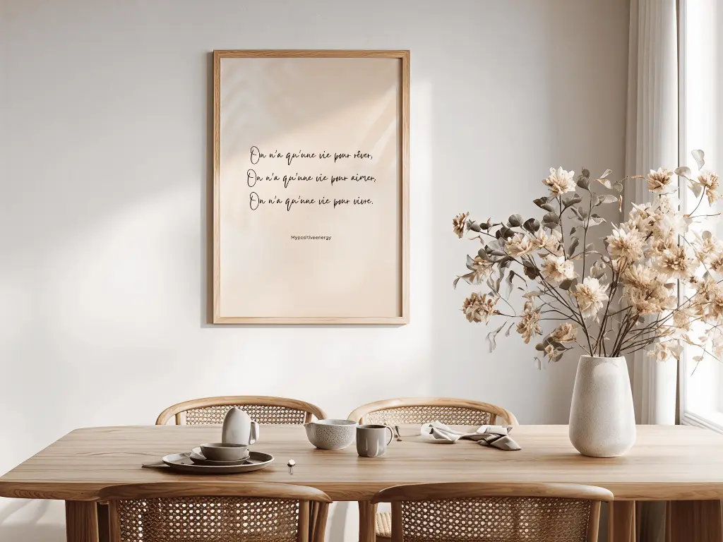 Affiche Mantra A5 "On n'a qu'une vie pour rêver, On n'a ..."