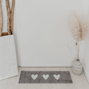 Paillasson Gris - Coeur Blanc (petit)