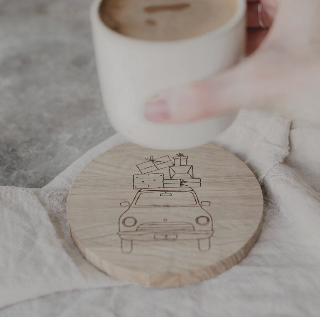 Sous-Verre - Voiture de Noël