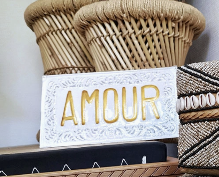 Plaque Décorative En Métal - Amour