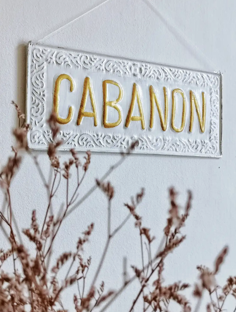 Plaque Décorative en Métal - Cabanon