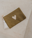 Pochette Coeur - Olive