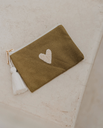 Pochette Coeur - Taupe