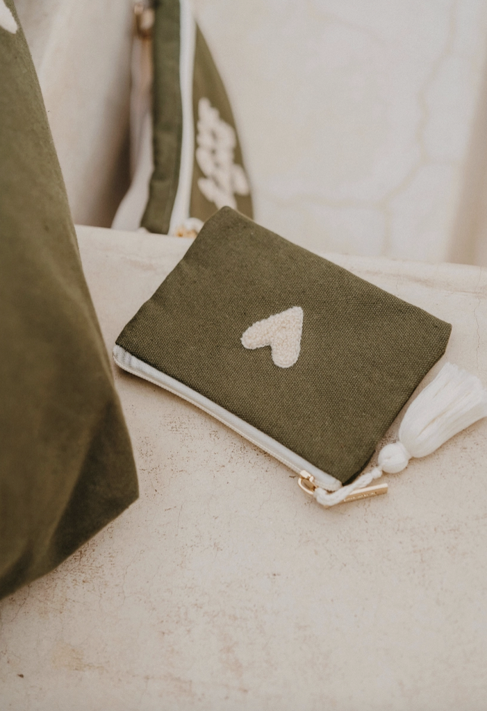 Pochette Coeur - Vert