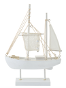 Bateau Sur Socle - Blanc