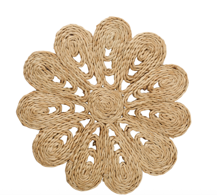 Sous-Plat en Jute - Fleurs