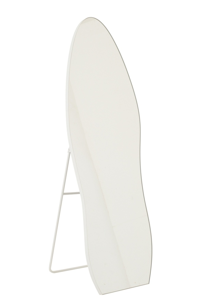 Miroir sur Pied - Ondulé - Blanc