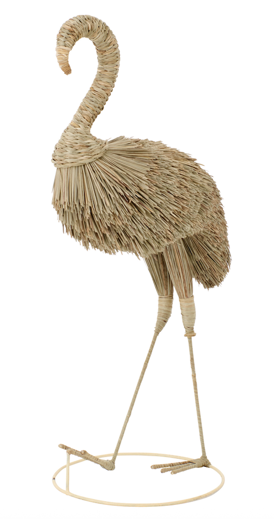 Flamant Rose - Herbe Naturelle (petit)