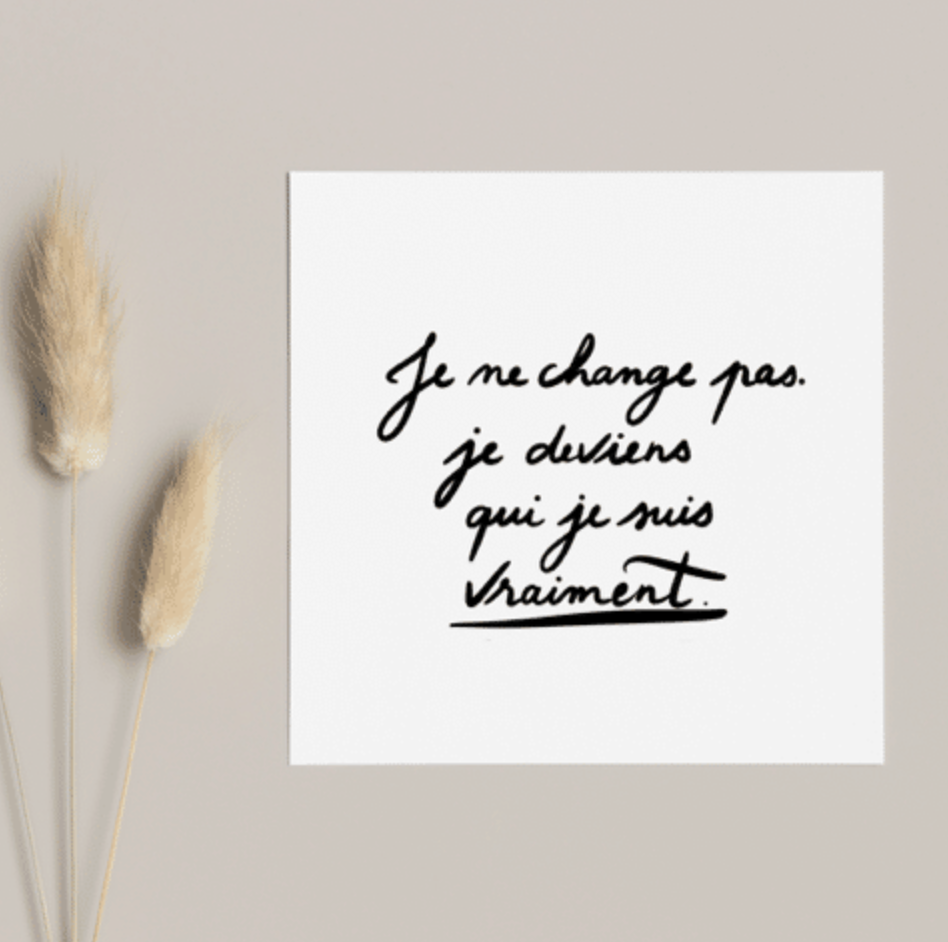 Carte Mantra - Je ne change pas...
