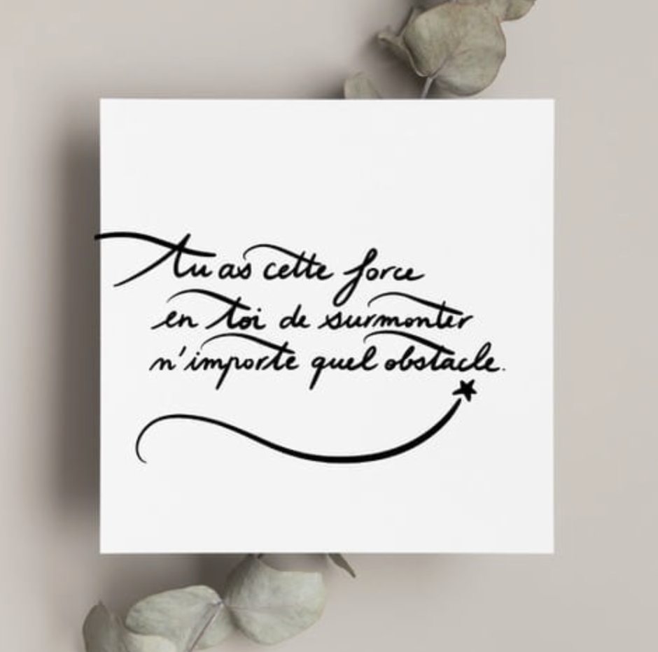 Carte Mantra - Tu as cette force en toi...