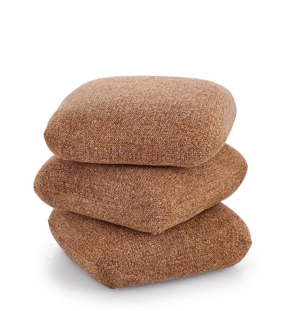 Pouf 3 Coussins - Terracotta 