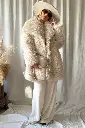BYPIAS - Manteau Fausse Fourrure - Hali (blanc cassé)