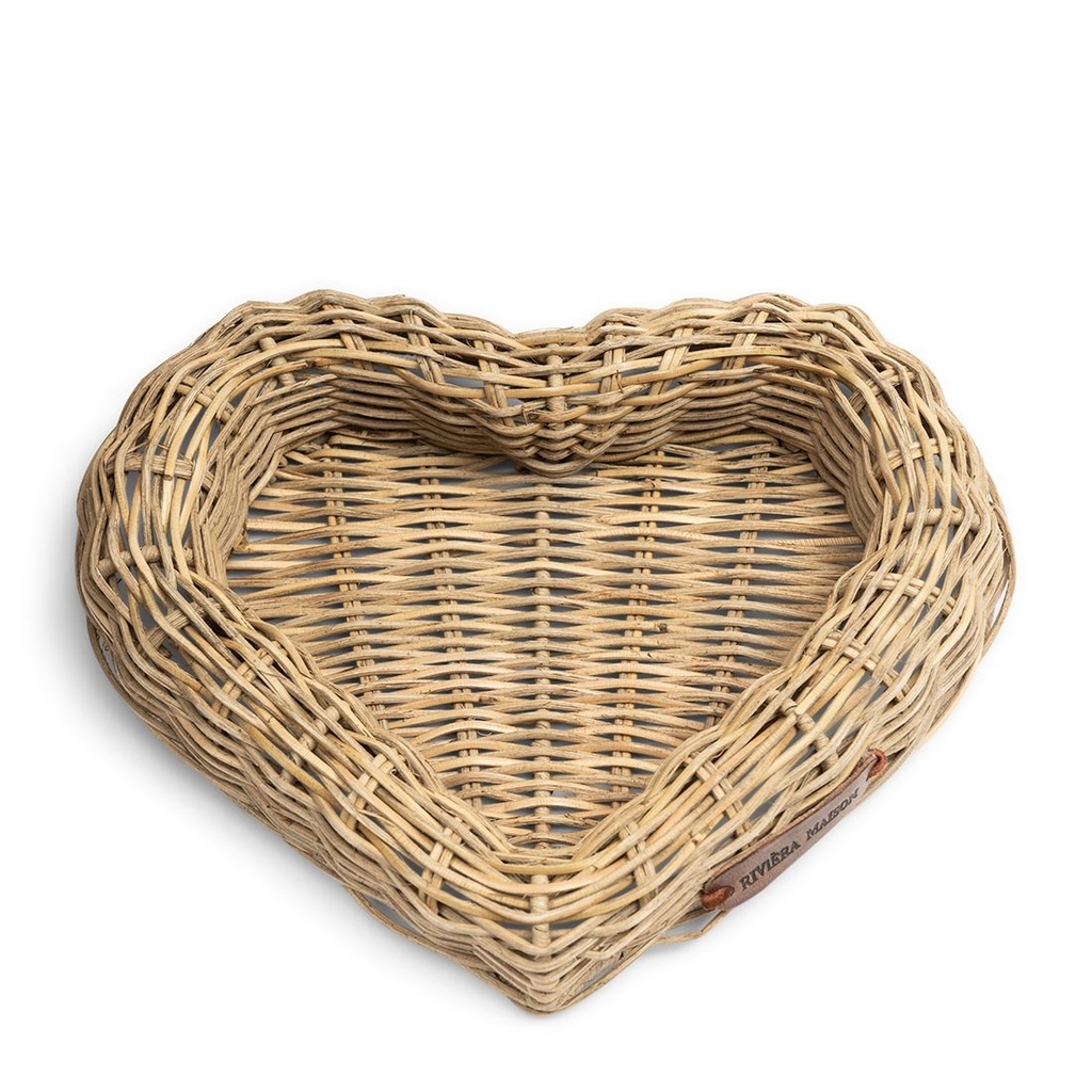 Plateau Coeur - Rotin