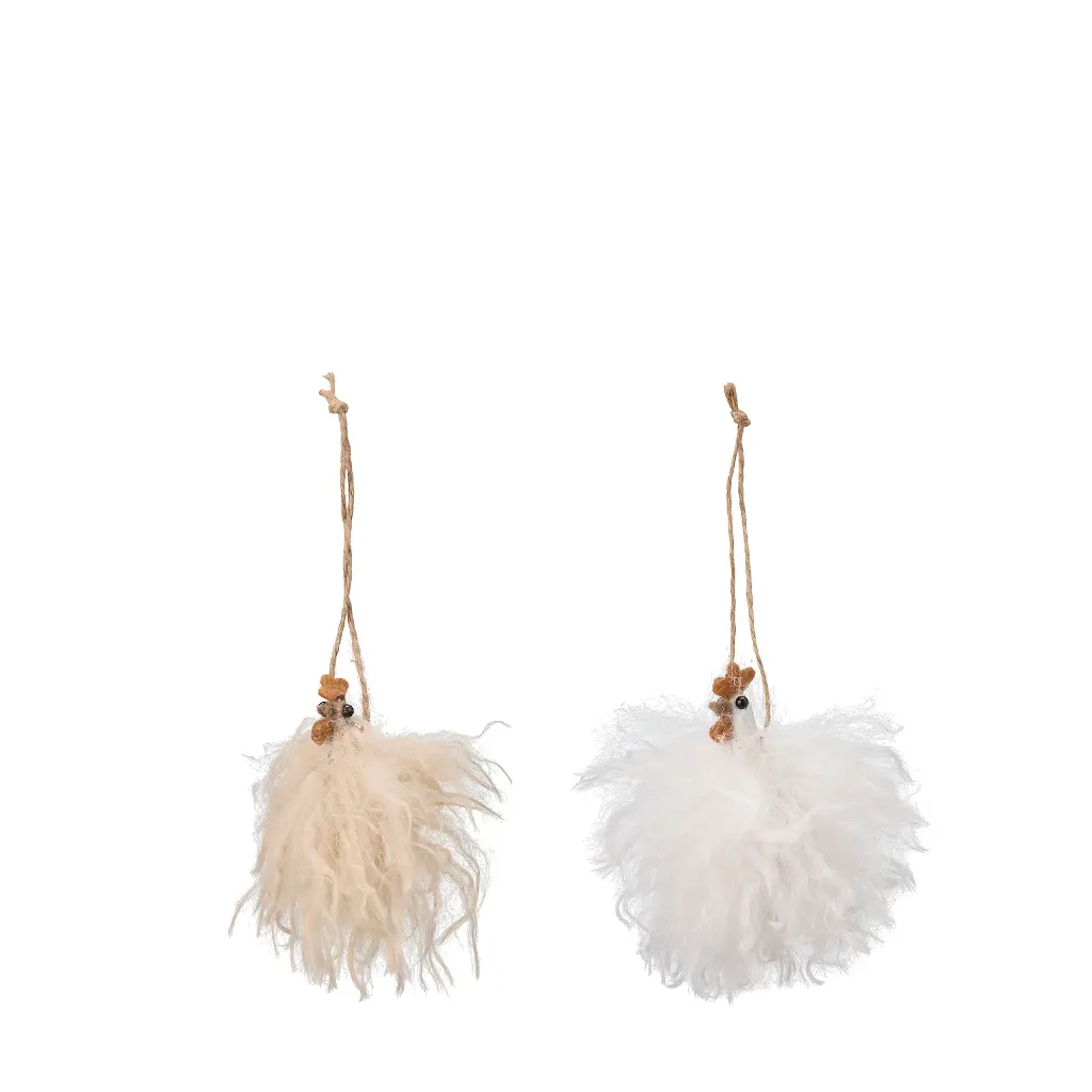 Coq à Suspendre - Fluffy (Blanc)