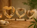 Coeur en Teck - Lisse 