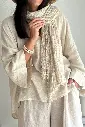 BYPIAS - Écharpe Boho Mesh Linen (sable)