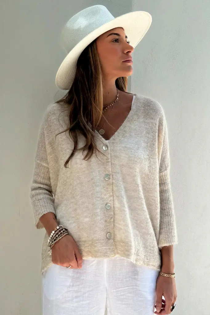 BYPIAS - Cardigan Isadora (beige)