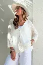 BYPIAS - Cardigan Isadora (white)