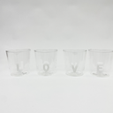 Verre à Eau - Love (Set de 4 pcs)