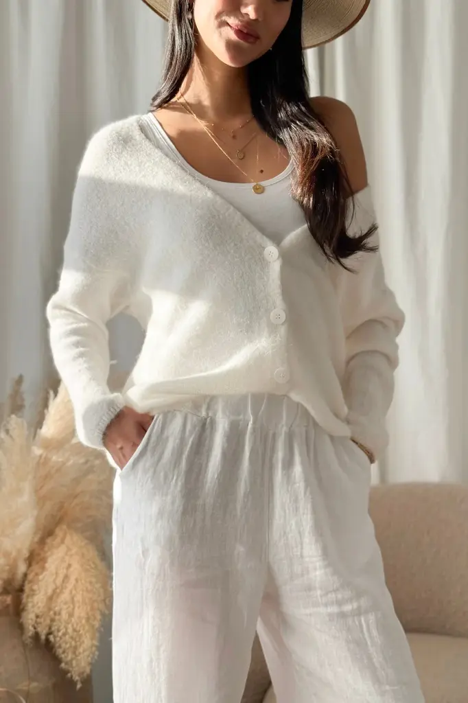 BYPIAS - Cardigan Cheerful (off white)