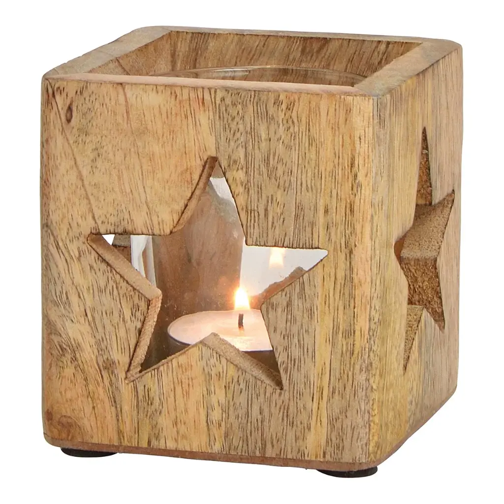 Photophore en Bois - Étoile (petit)