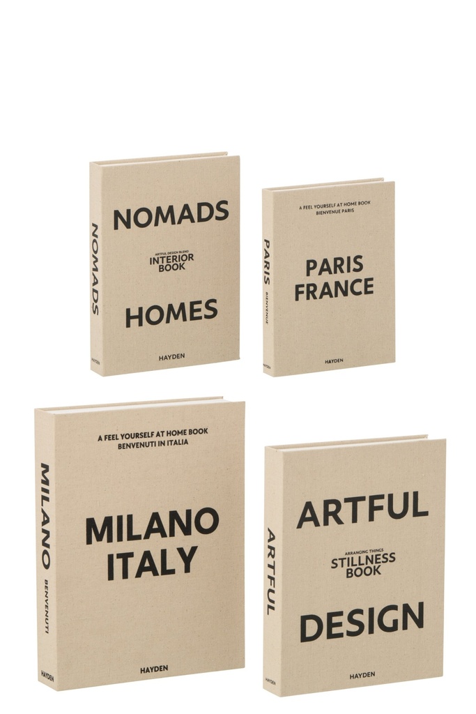 Boîte en Tissu - Livre (4pcs)
