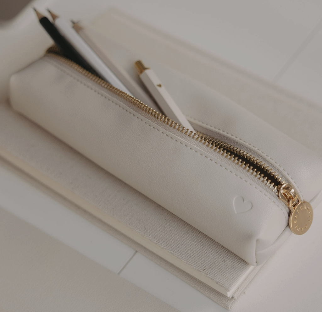 Trousse à Crayon - Coeur (crème)