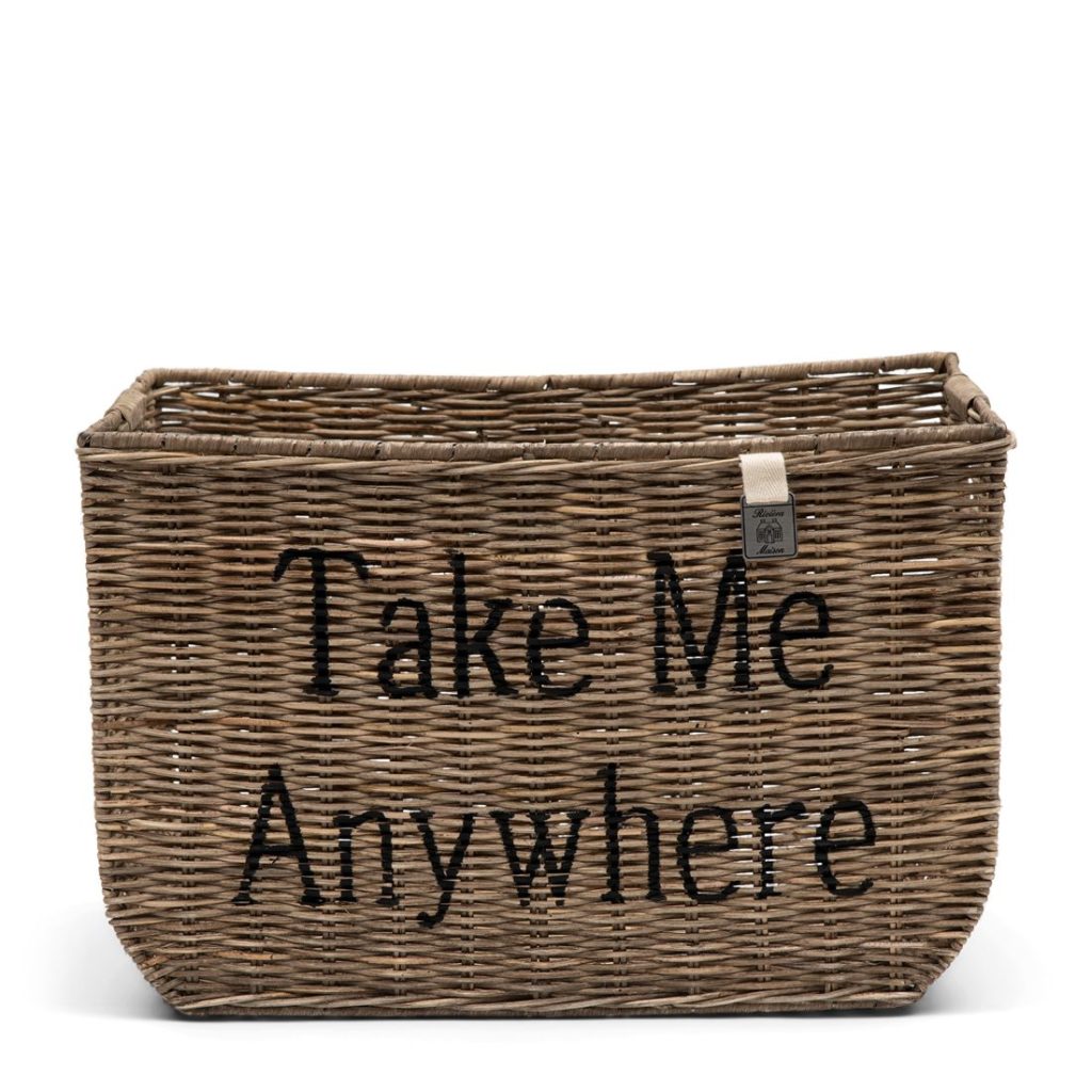 Panier à vélo en  « TAKE ME ANYWHERE »