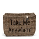 Panier à vélo en  « TAKE ME ANYWHERE »