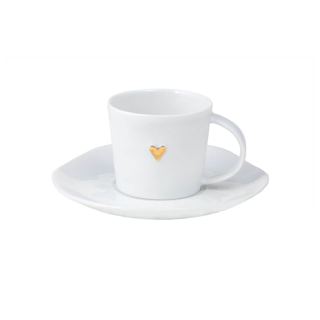 Tasse à Expresso - Coeur Doré