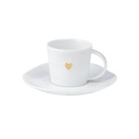 Tasse à Expresso - Coeur Doré