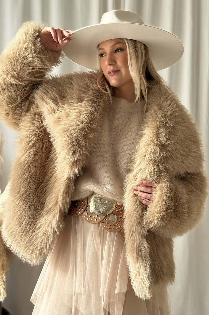 BYPIAS - Manteau Court Hali (beige)